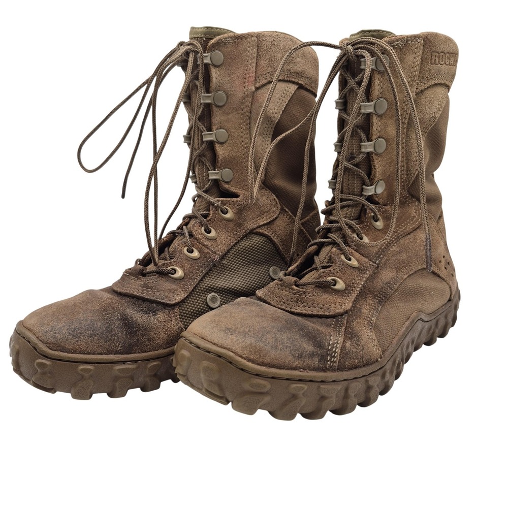 Rocky S2V Special Ops Boots Mens Size 7.5 Brown Suede Combat Tactical Vibram‎